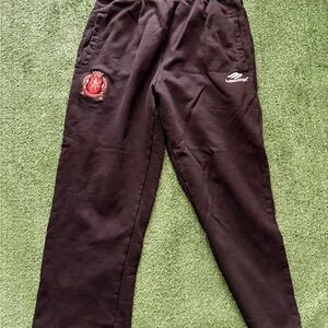 Balenciaga Black Joggers with Red and White Accents